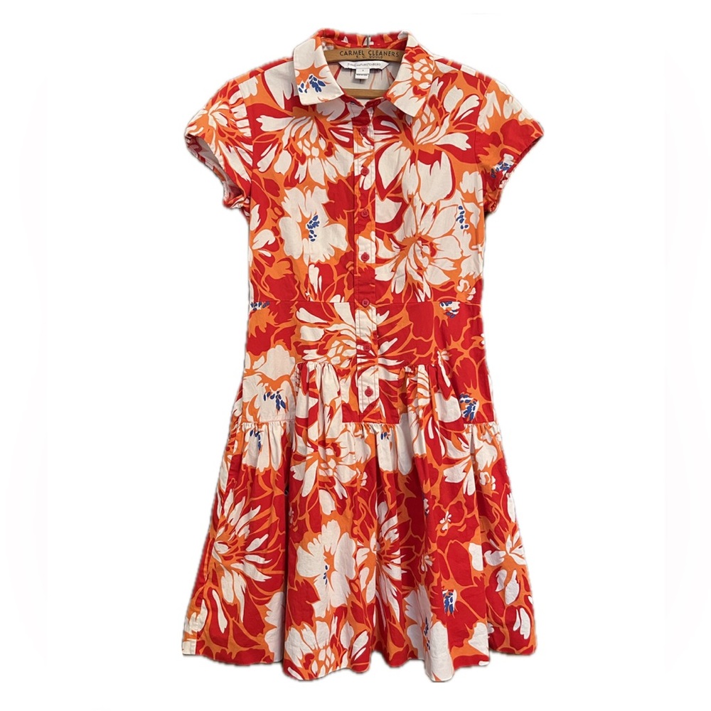 DVF Diane Von Furstenberg Poppy Drop Waist Button Down Dress, 4 - Picture 2 of 11